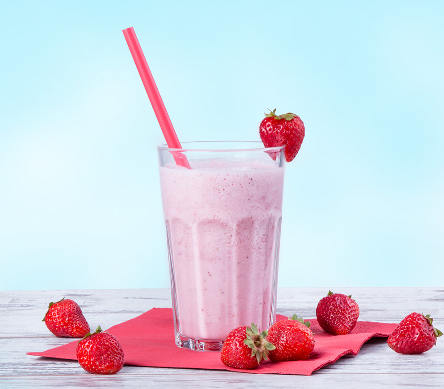 ميلك شيك فراولة